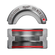 Milwaukee 49-16-U350C 350 MCM copper U-style die with curved top and rectangular base, marked with specifications.