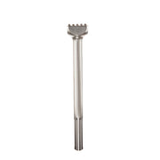 Steel SDS-Max bushing tool with serrated cup head and fluted shank for concrete drilling.