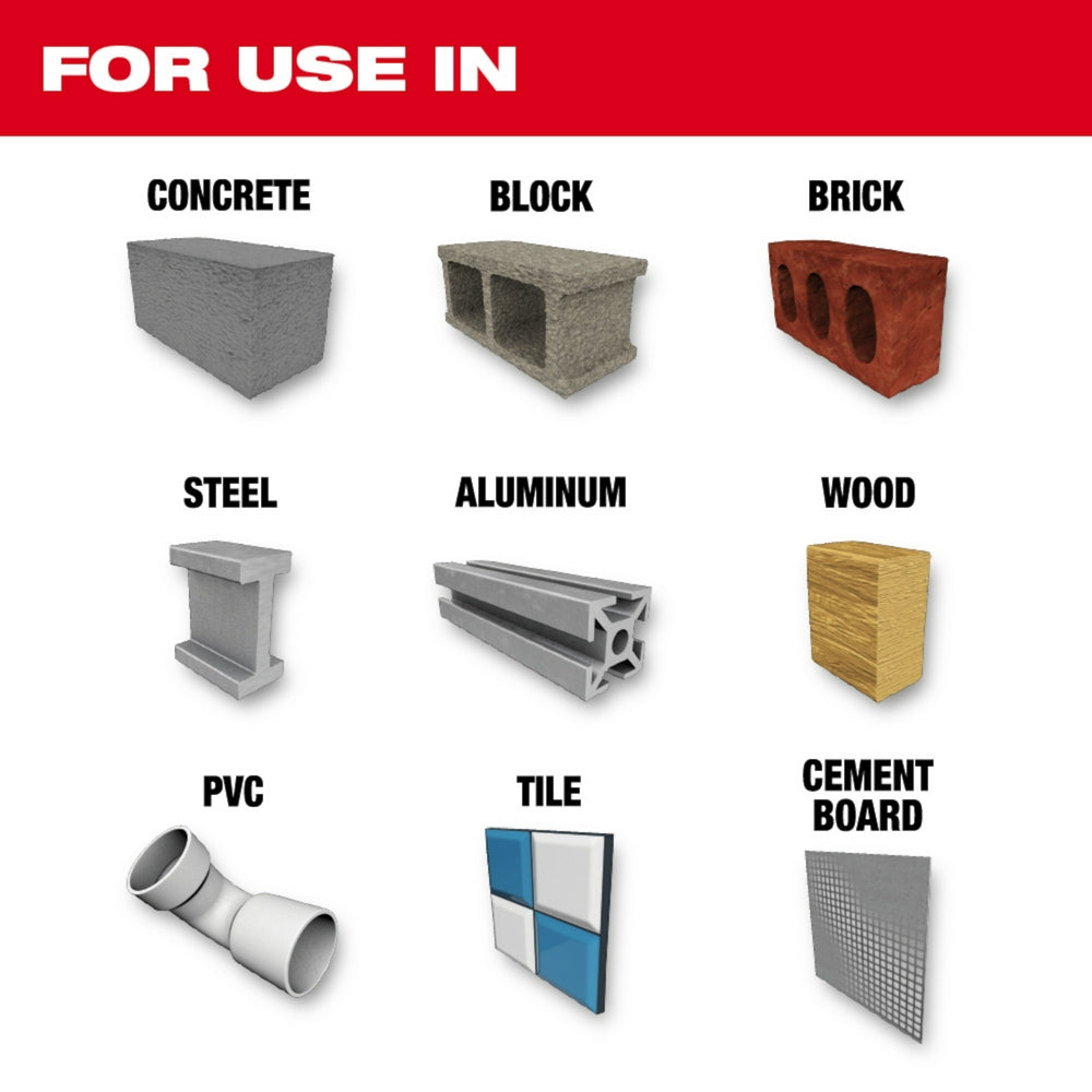 Milwaukee 48-20-8899 7pc. Shockwave Impact Duty Carbide Multi-Material Drill Bit Kit