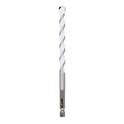 Milwaukee 5/16 in. Shockwave carbide drill bit with twisted flutes and hex quick-change shank.
