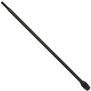 Black cylindrical extension rod with textured grip end and product markings along the shaft.