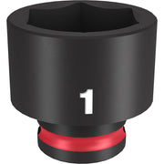 Black socket with six-point opening, red band near base, marked with number "1" on body.