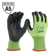 Milwaukee 48-73-8950 High Visibility Cut Level 5 Polyurethane Dipped Gloves - S