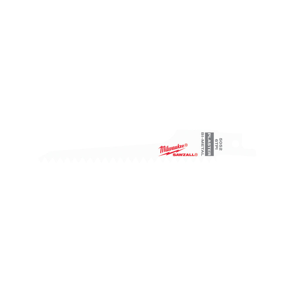 Milwaukee SAWZALL logo and product labeling on white background.