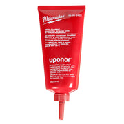 Red tube of Milwaukee ProPEX Expander Grease with attached 2-inch head applicator tip.