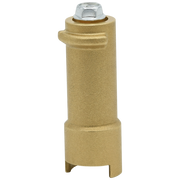 Brass stem extension with hexagonal nut top and mounting feet for Legend 1001 Series valve.