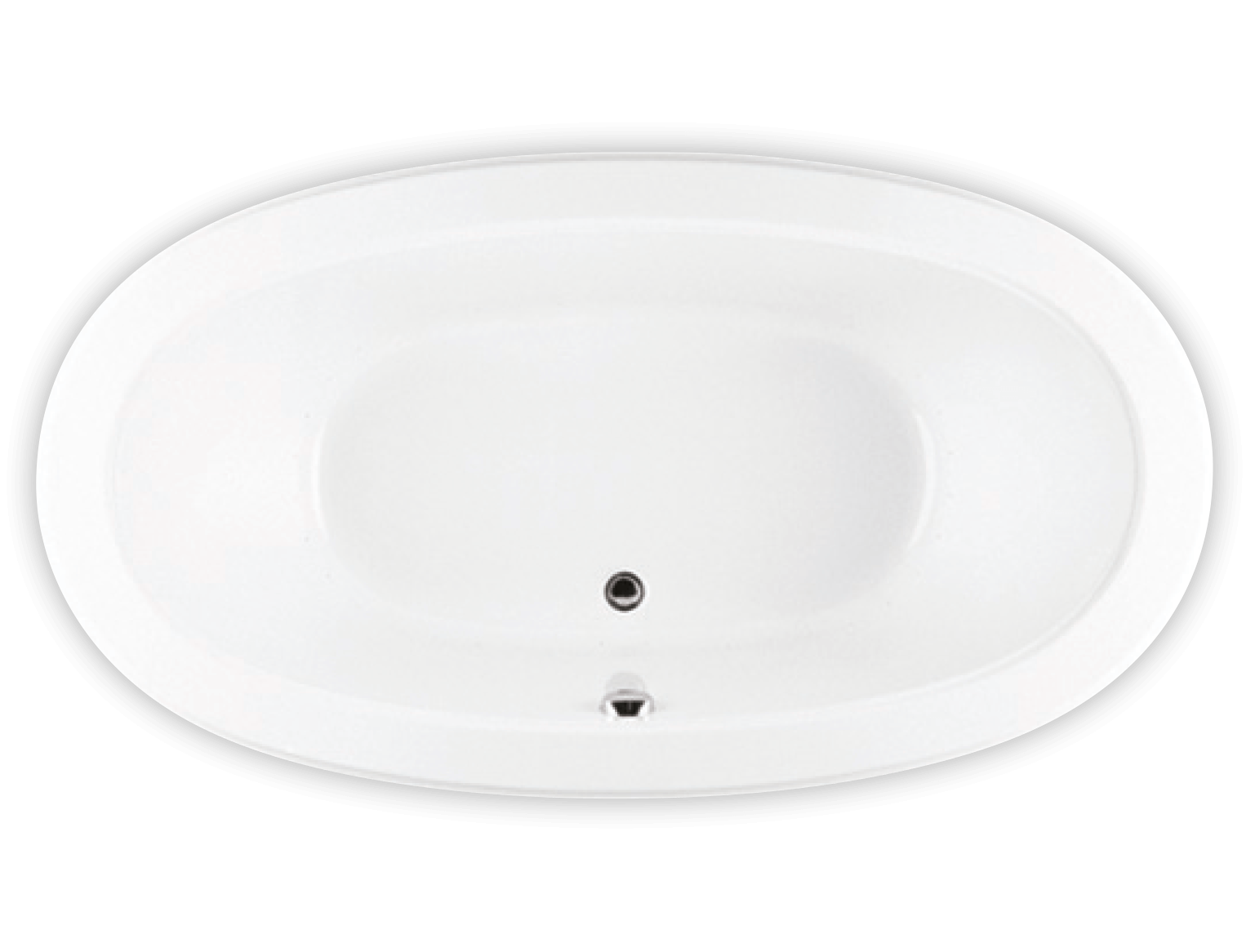 Bain Ultra Balneo Sanos 7240 Oval Freestanding 2-Person 59 Gallon 40 Jet Thermomassuer Bathtub with Flat Deck Heated Backrest and Heated Headrest in White - BBSUOFN0T-01