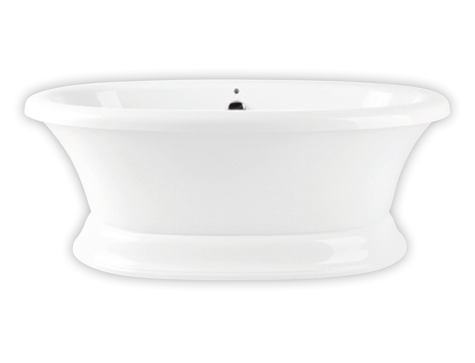 Bain Ultra Balneo Naos 7240 Oval Freestanding 2-Person 59 Gallon 40 Jet Thermomassuer Bathtub with Raised Deck Heated Backrest and Heated Headrest in Biscuit - BBNUOFP0T-02