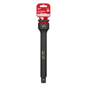 Black Milwaukee 3/4" drive 10" extension with red packaging and grip collar, marked with size specifications.