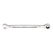 Silver ratcheting combination wrench with open end on left and ratchet socket head on right, marked 9/32 on both ends.