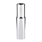 Polished chrome deep socket with 6-point opening and "10" marking on lower end.