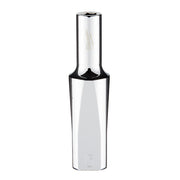 Chrome 3/8 inch drive deep socket with 6-point hexagonal opening and black grip band.