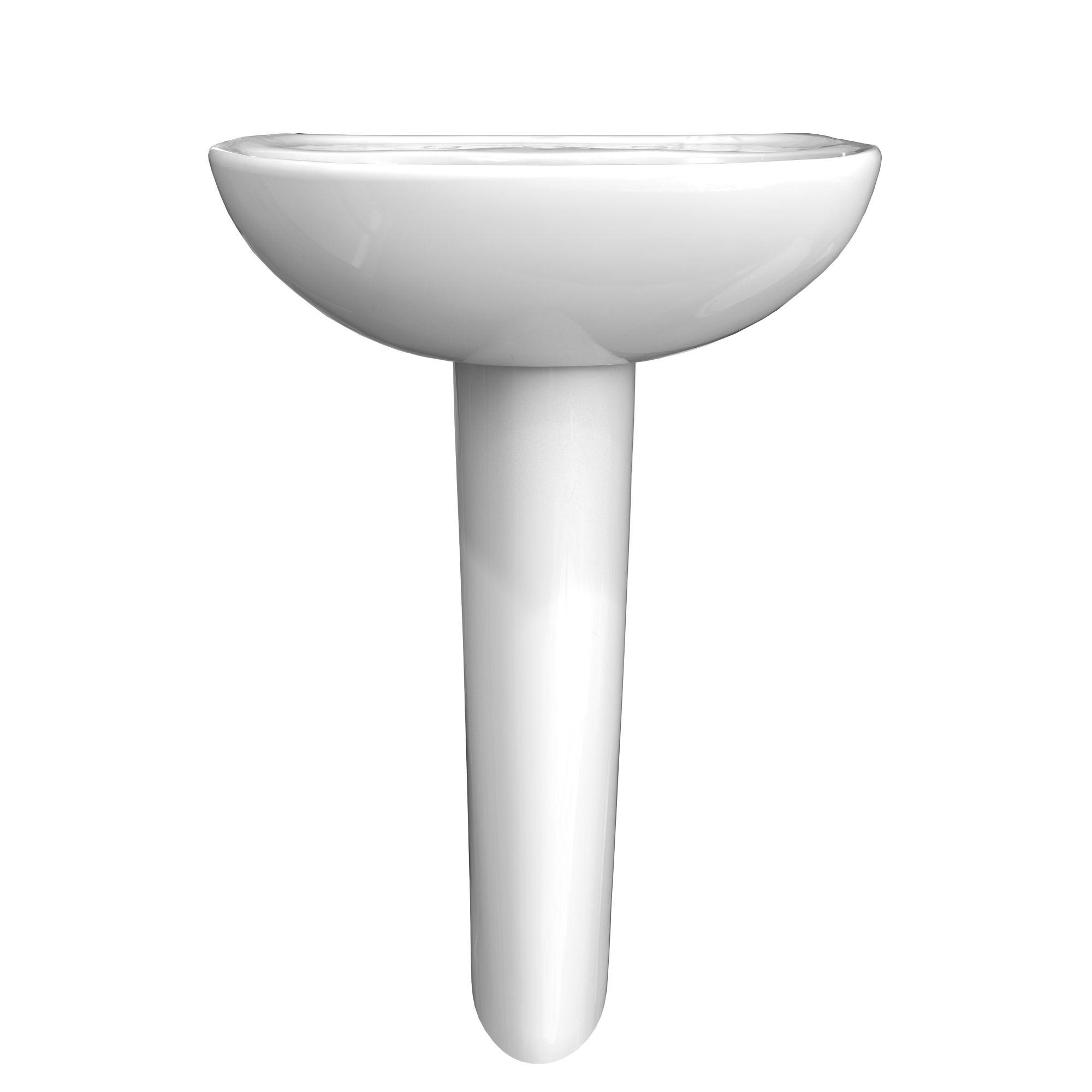 Toto Supreme Pedestal Oval Bathroom Sink with CEFIONTECT and Shroud for 8 Inch Center Faucets in Cotton White