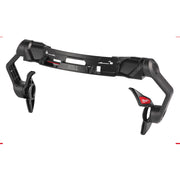 Black BOLT visor mount with articulating side arms and mounting bracket for helmet or hard hat attachment.