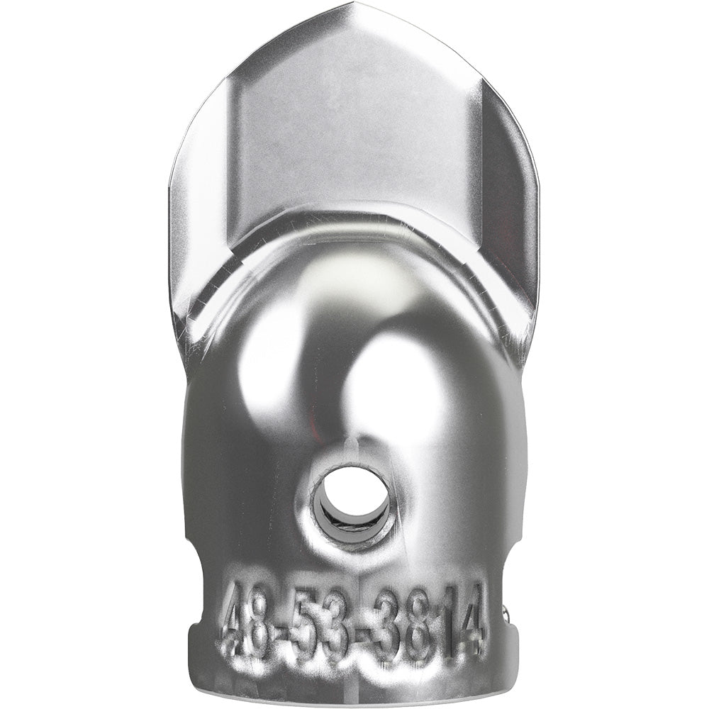 Metal opening tool with 1-1/4" wide slot and threaded connector for 5/8" cable attachment.