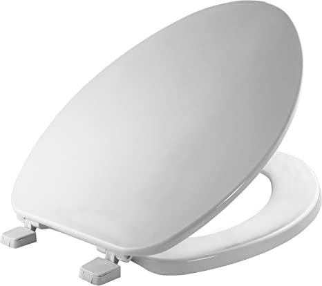 Bemis 170TK 000 Elongated Plastic Toilet Seat in White with Top-Tite Hinge