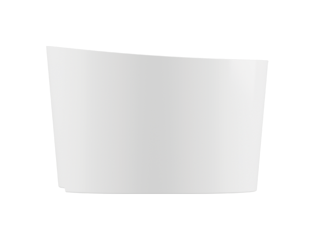 Bain Ultra Beone 4639 Oval Freestanding 1-Person 53 Gallon Soaker Bathtub with 1-1/2" Standard Deck and Raised Seat in White - BBODOF00N-01