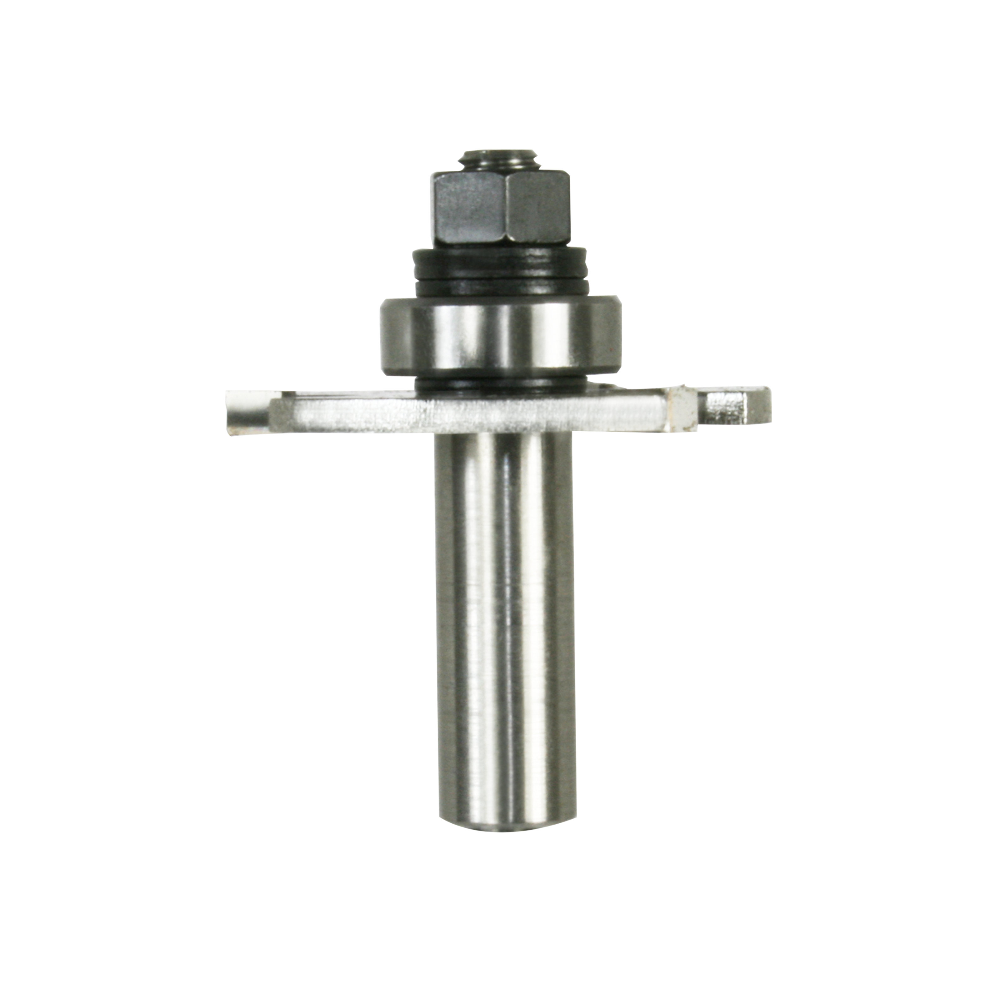 Freud 9/16" depth slotting cutter with cylindrical shaft, hexagonal nut, and horizontal cutting blade.
