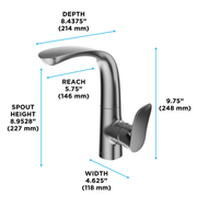 Toto GO 1.2 GPM Single Side-Handle Bathroom Sink Faucet with COMFORT GLIDE Technology, Polished Chrome - TLG01309U#CP