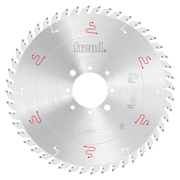 Freud 380mm circular saw blade with silver coating and multiple tooth positions for panel sizing on horizontal beam saws.