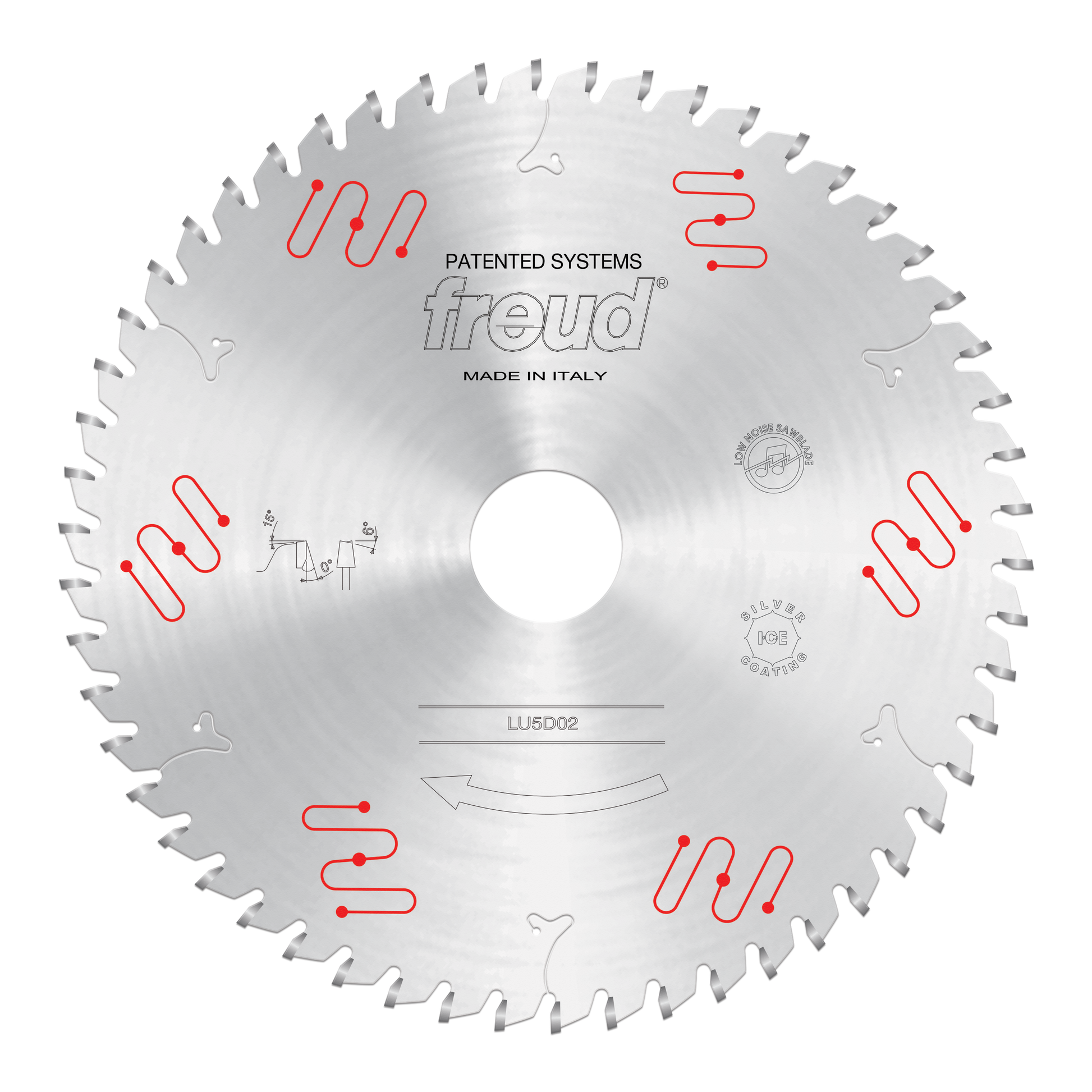 Freud LU5D02 190mm circular saw blade with multiple teeth for aluminum and non-ferrous metal cutting.