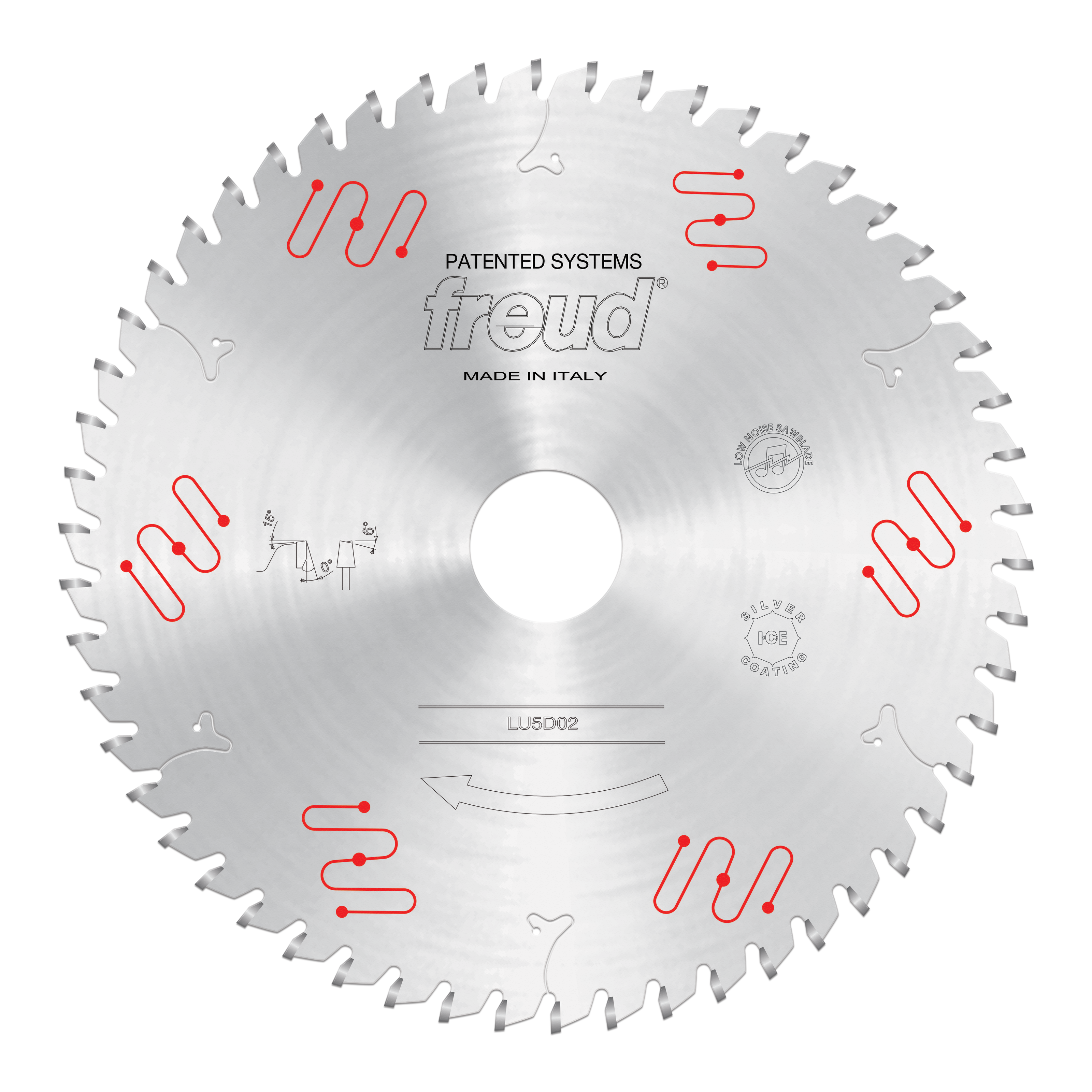 Freud LU5D02 190mm circular saw blade with multiple teeth for aluminum and non-ferrous metal cutting.