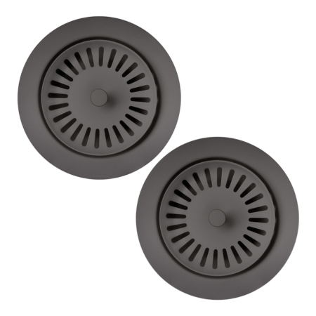 Blanco 240324: Color-Coordinated Metal Basket Strainer - Cinder - 2 Pack