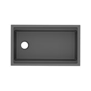 Rohl Allia 33" Fireclay Undermount Chef/Workstation Sink in Satin Grey - ALUM3319WS04