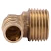Sharkbite 1/2 in. x 1/2 in. MNPT Crimp Adapter Elbow in Brass - UC280LF