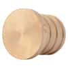 Brass cylindrical crimp plugs with ridged grip rings, 25-pack stacked display.