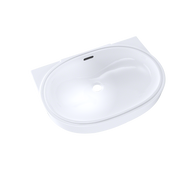 Toto LT546G#01 Oval 19-11/16" x 13-3/4" Undermount Bathroom Sink with CeFiONtect: Cotton White