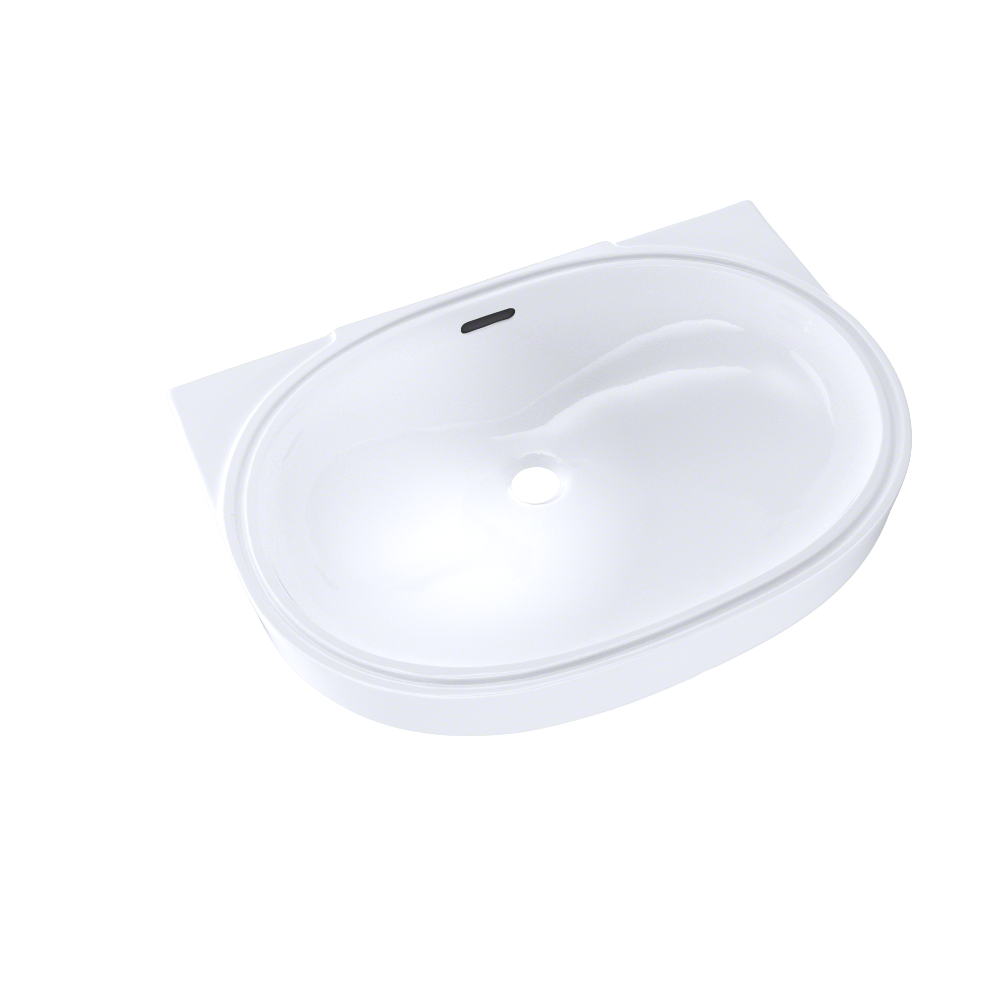 Toto LT546G#01 Oval 19-11/16" x 13-3/4" Undermount Bathroom Sink with CeFiONtect: Cotton White