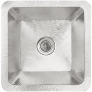 Linkasink C008 SS 20 Inch Large Square Drop In or Undermount Bathroom Sink: Stainless Steel