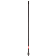 Black 18-inch impact locking bit holder with red band and hex socket end.