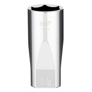 Chrome deep socket with 1/2" drive and 1-1/16" opening, Milwaukee branded.