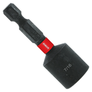 Black magnetic nut setter with red band and "7/16" marking on socket end.