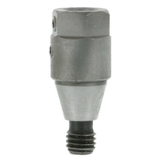 Metal boring machine chuck with cylindrical body, threaded base, and side adjustment holes.