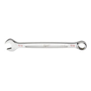 Silver Milwaukee 15/16 inch SAE combination wrench with open end on left and ring end on right.