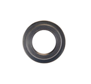 Dark gray metal ring adapter with concentric circular grooves and center opening.