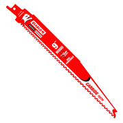 Red Diablo Demo Demon 9-inch reciprocating saw blade with carbide teeth and mounting tang.