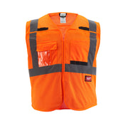 Milwaukee 48-73-5125 Class 2 Breakaway High Visibility Orange Mesh Safety Vest - S/M