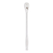 Milwaukee 3/8" drive 12" ratchet with chrome finish and directional switch at head.