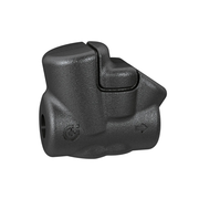 Black foam insulation jacket for 1 to 1-1/4 inch valve with Caleffi logo.