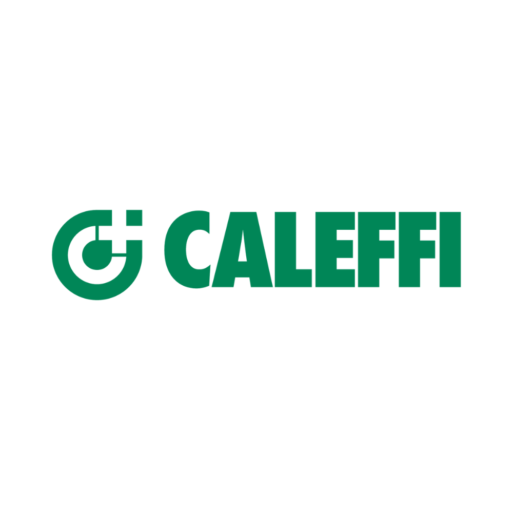 Caleffi brand logo in green text on white background.
