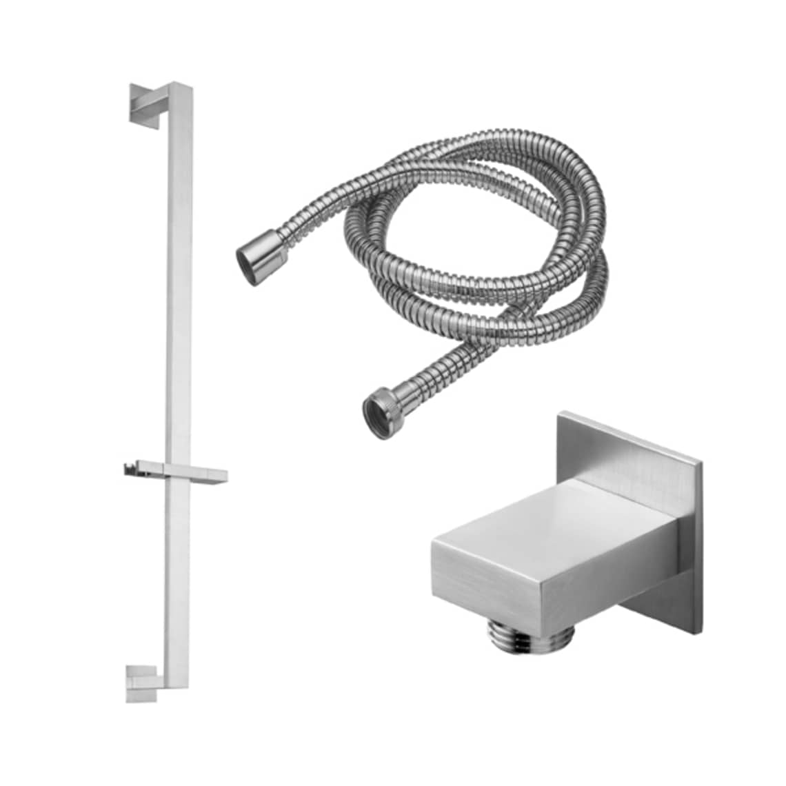 California Faucets Slide Bar Handshower Kit - Wheel Handle with Quad Base in Black Nickel - 9127-85W-BLKN