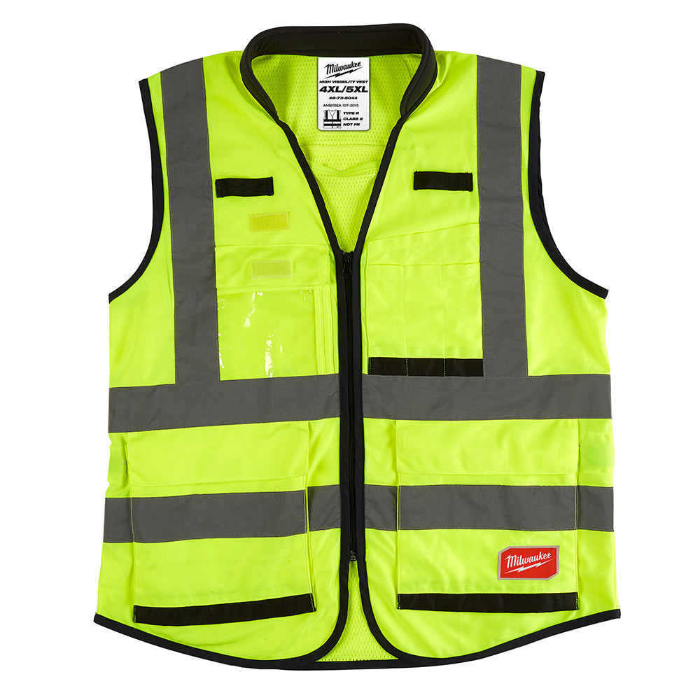 Milwaukee 48-73-5044 Class 2 High Visibility Yellow Performance Safety Vest - 4XL/5XL