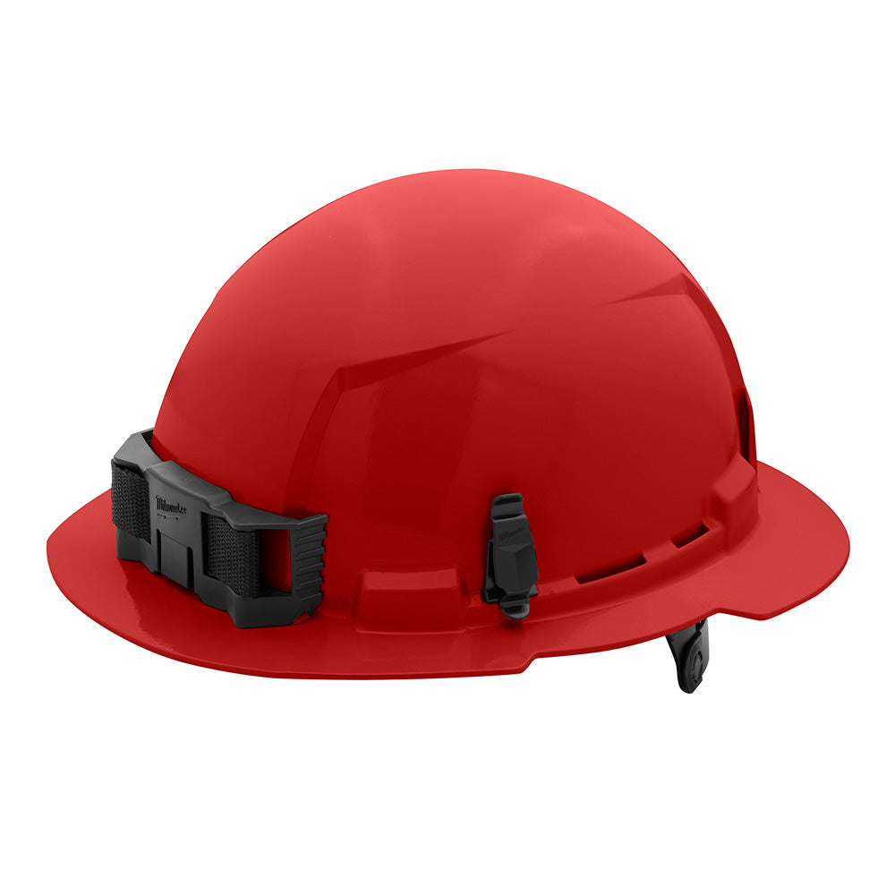 Milwaukee 48-73-1129 Red Full Brim Hard Hat w/6pt Ratcheting Suspension - Type 1, Class E