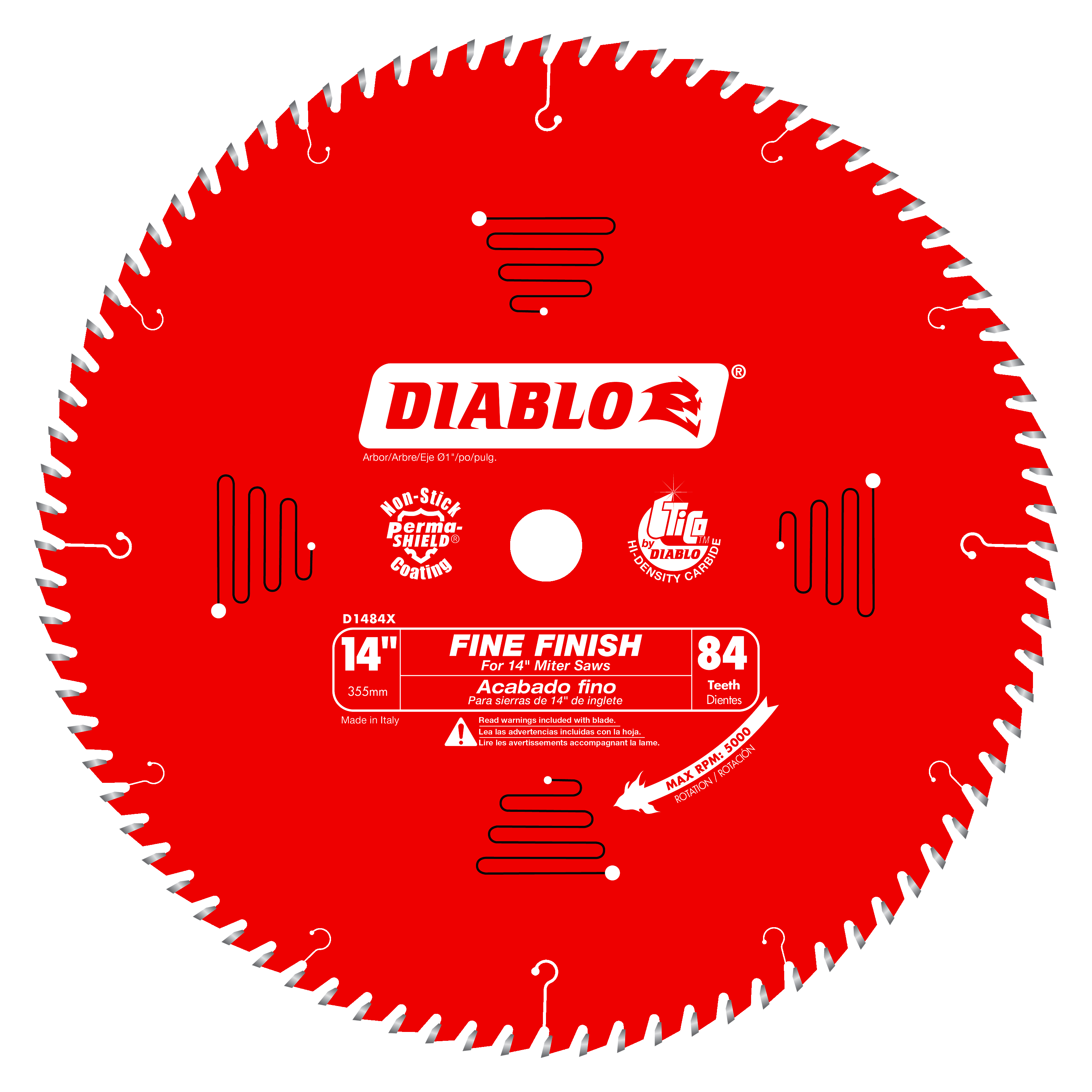 Diablo D1484X 14 in. x 84 Tooth Fine Finish Saw Blade - 5 Pack