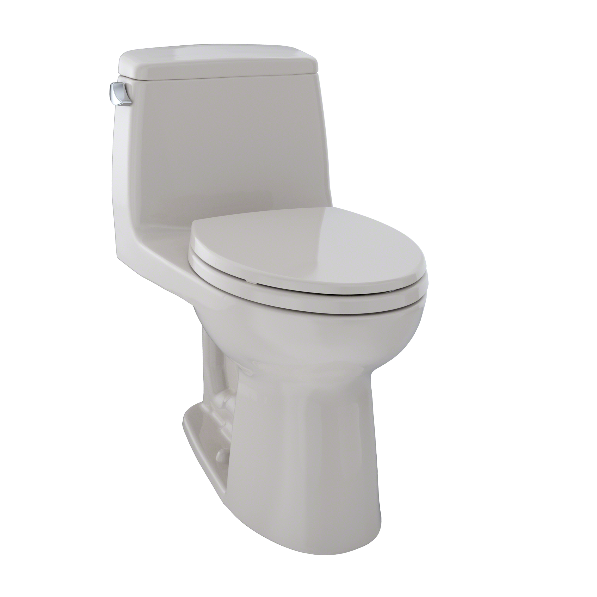 Toto UltraMax One Piece Elongated ADA Compliant Sleek Toilet 1.6 GPF with SS114 SoftClose Seat in Sedona Beige