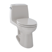 Toto UltraMax One Piece Elongated ADA Compliant Sleek Toilet 1.6 GPF with SS114 SoftClose Seat in Sedona Beige
